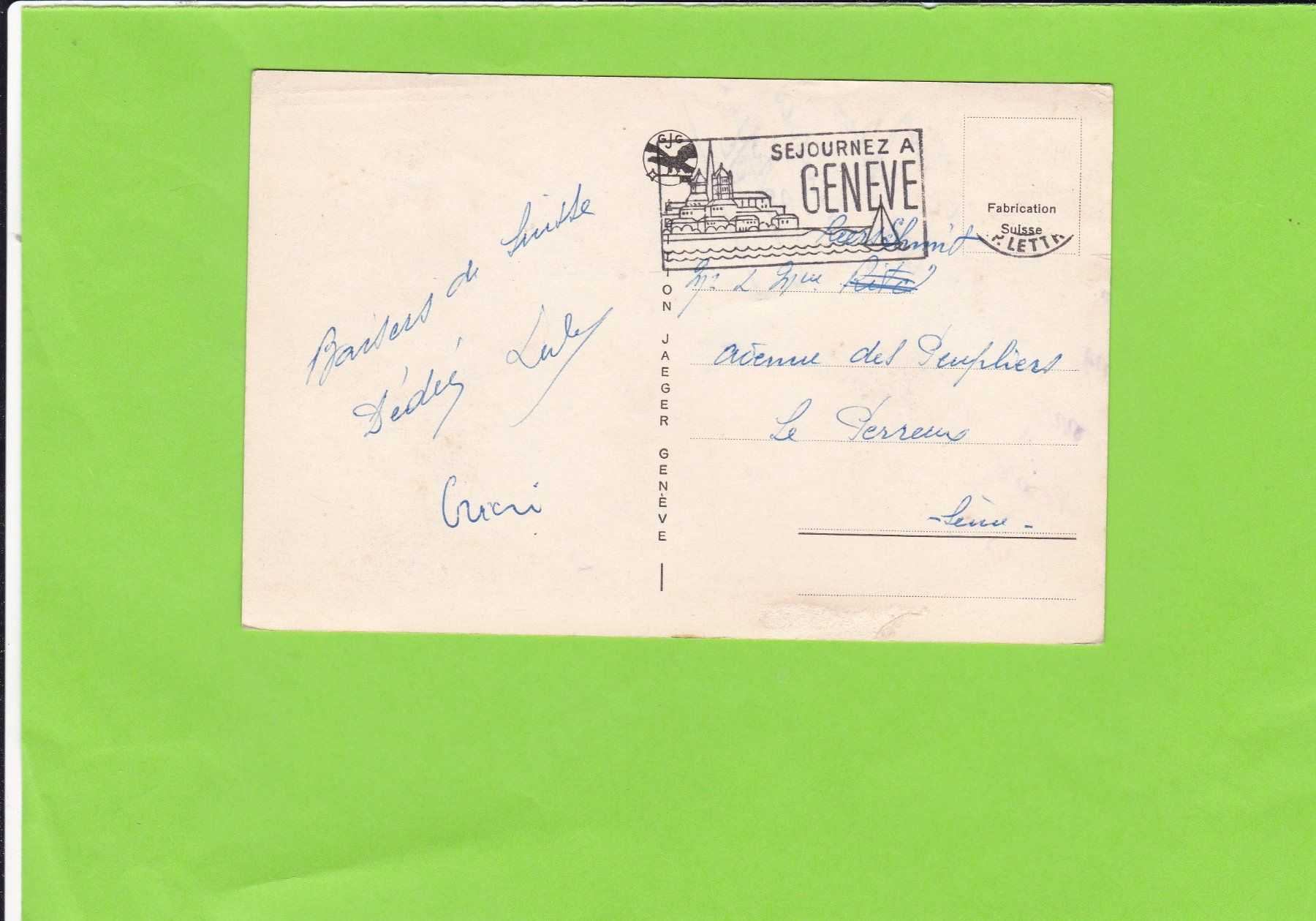Cartoline postali: Genève-Ile J.-J. Rousseau – Usato da St. Peterzell venduto da neckertal 1