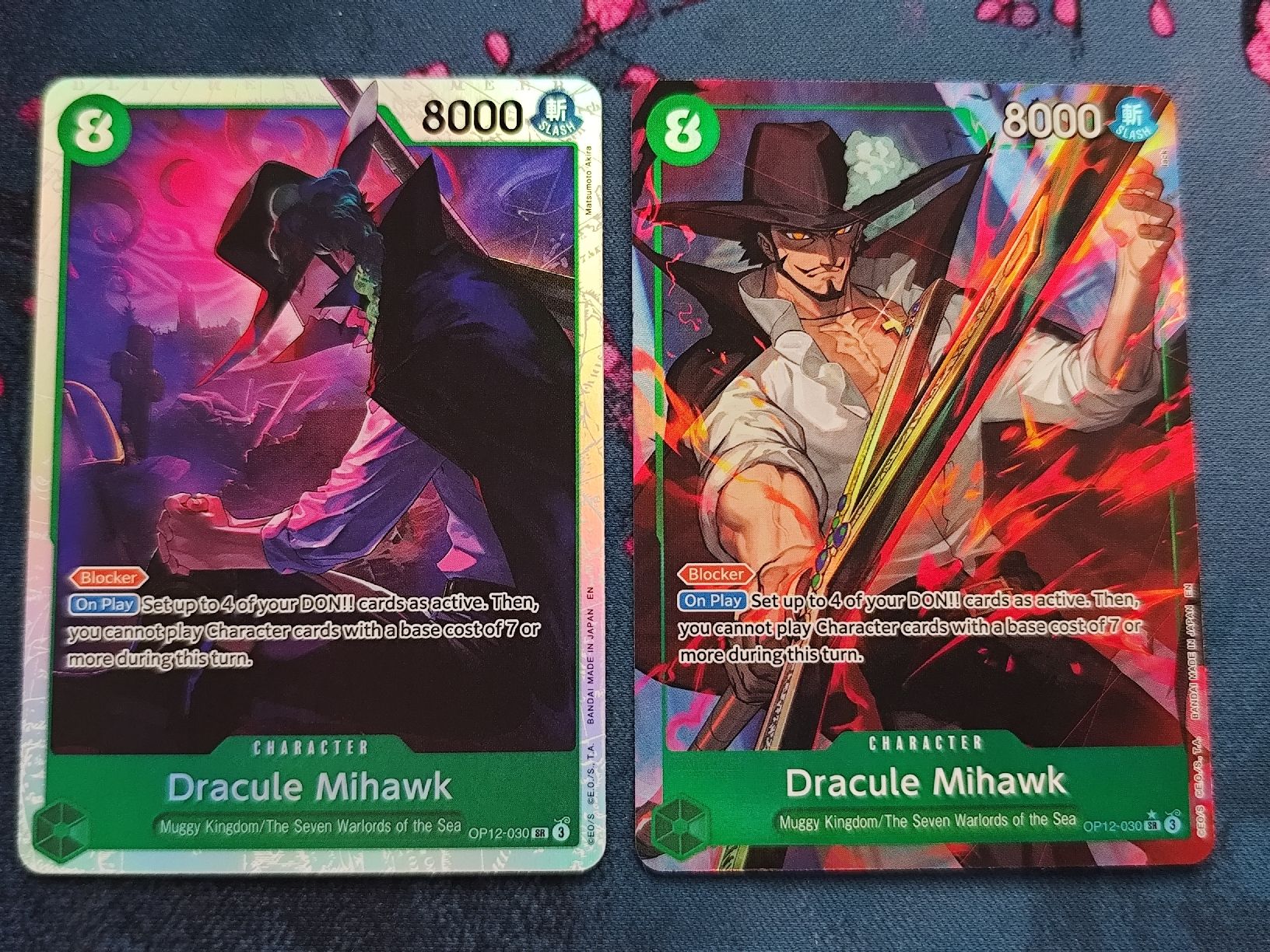 Bandai Sammelbilder & Trading cards: One Piece Dracule Mihawk OP12-030 EN – Neu (gemäss Beschreibung) aus Schlossrued von LAP2012
