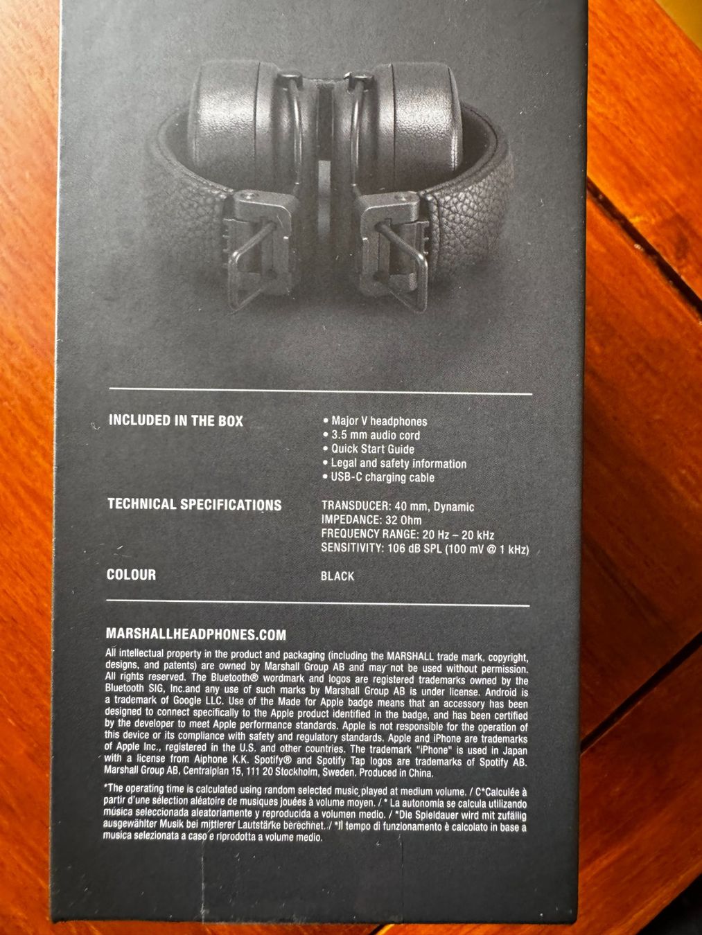 Marshall Cuffie: Casque Marshall Major V Bluetooth, noir, neuf – Nuovo e nell'imballaggio originale da La Tour-de-Peilz venduto da mohicane 3