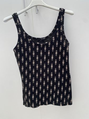 Damen Top schwarz/weiss Gr. S