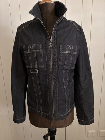 lässe Wissmach Jeansjacke schwarz anthrazit - Grösse 38