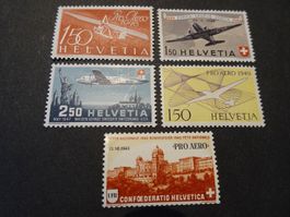 1943/44/46/4749 LOT FLUGPOST; POSTFRISCH