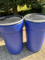 2 Obstfässer mit Deckel und Spannring 220 Liter