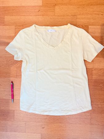 Mango - Butter Yellow T-shirt Coton