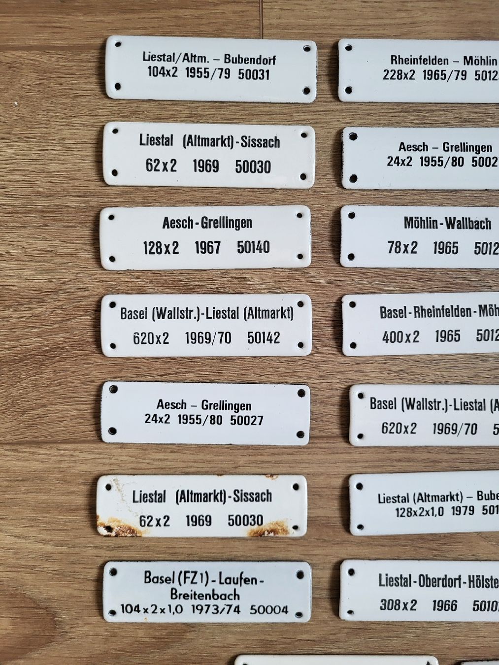 Insegne: Emaile Schilder 23 Stk von Gemeinden – Usato da Allschwil venduto da Uhrenbinz 1