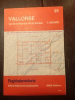 Alte Karte VALLORBE, Carte Nationale Suisse 1:100000 1974