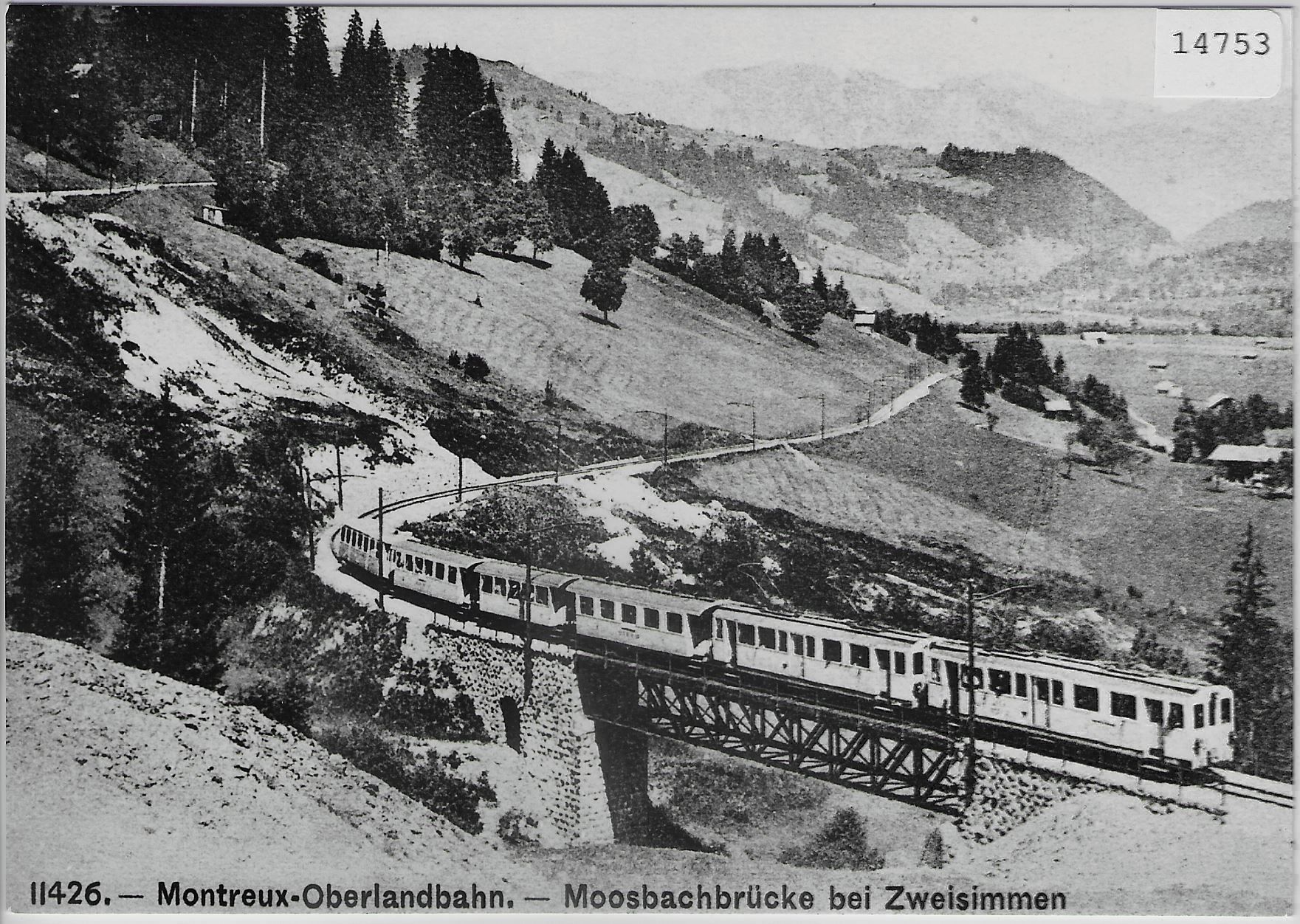 Ansichtskarten: Montreux_oberlandbahn - Moosbachbrücke – Antik aus Ettingen von Kartenplanet