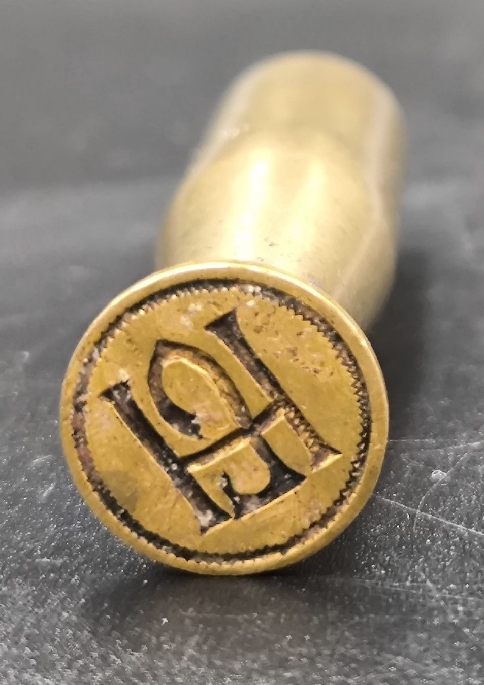 Stempel: Alter Sigel Stempel, Messing, Initialen H und J – Gebraucht aus Rorschacherberg von snOOpydOg11 6