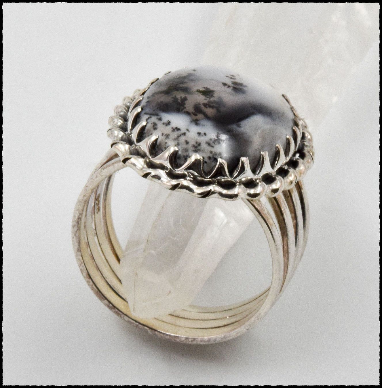 Anelli: DENDRITE OPAL, Dendriten Opal Ring 925 Silber – Nuovo e nell'imballaggio originale da Oberglatt ZH venduto da Goldfee1 1