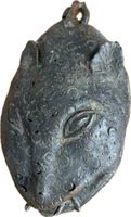 tête de léopard en bronze
