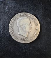 5 Lire Silbermünze 1809 Napoleone Bologna Königreich Italien