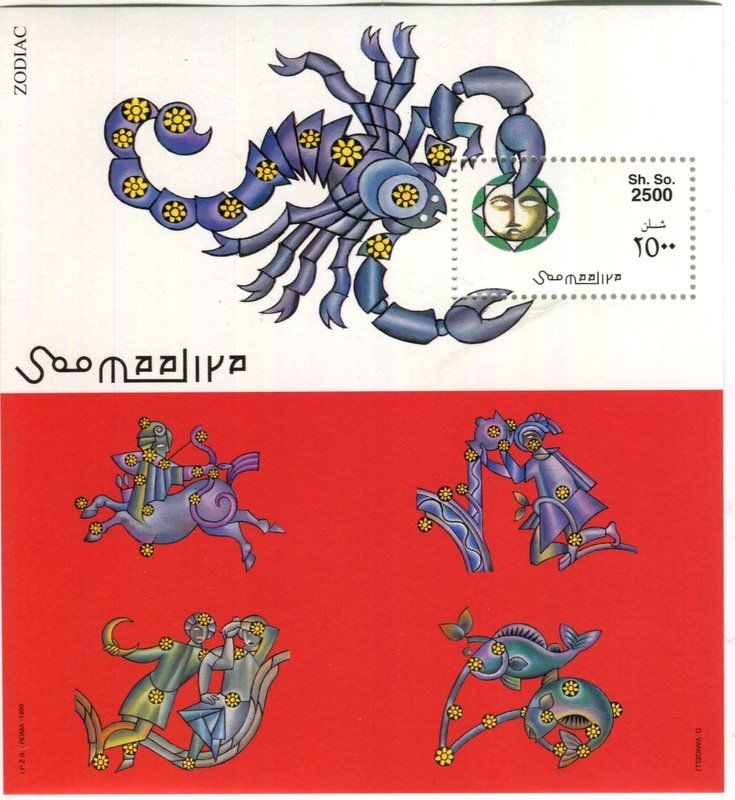 Tous les timbres: Block "Zodiak". Somalia – Neuf avec emballage d'origine à Basel par Butsch5