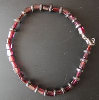 AUS NACHLASS: Rhodolit Granat Edelstein Armband Schmuck