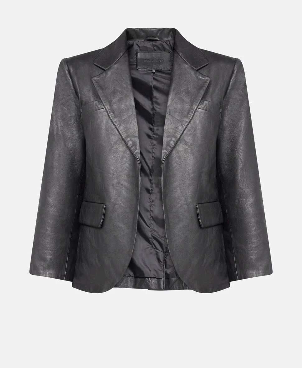 Giacche: Damen Lederblazer schwarz neu – Nuovo e nell'imballaggio originale da Boll venduto da frauweber 2