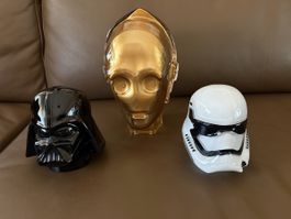 ⁠Star Wars NUDE Glass Crystal Set: Vader/Stormtrooper/C-3PO