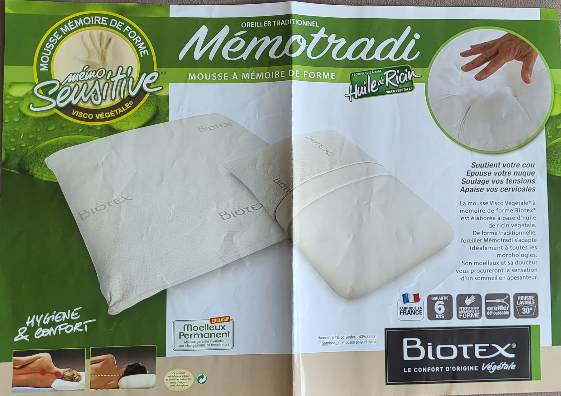 Coussins: Oreiller Biotex – Neuf (Voir description) à Morges par Nella11 1