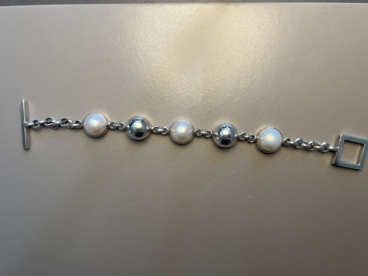 Bracciali & Braccialetti: Armband Silber 925 mit Perlen – Usato da Ebertswil venduto da Aayra