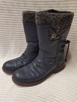 Rieker Winter-Stiefel gefüttert Gr.38 blau