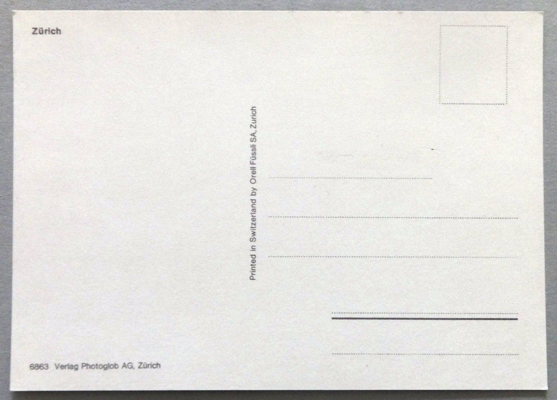 Cartoline postali: Zürich – Usato da Fétigny venduto da Billy2miny 1