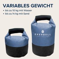 2x Exerbell Kettlebell verstellbar & faltbar 2-14 kg