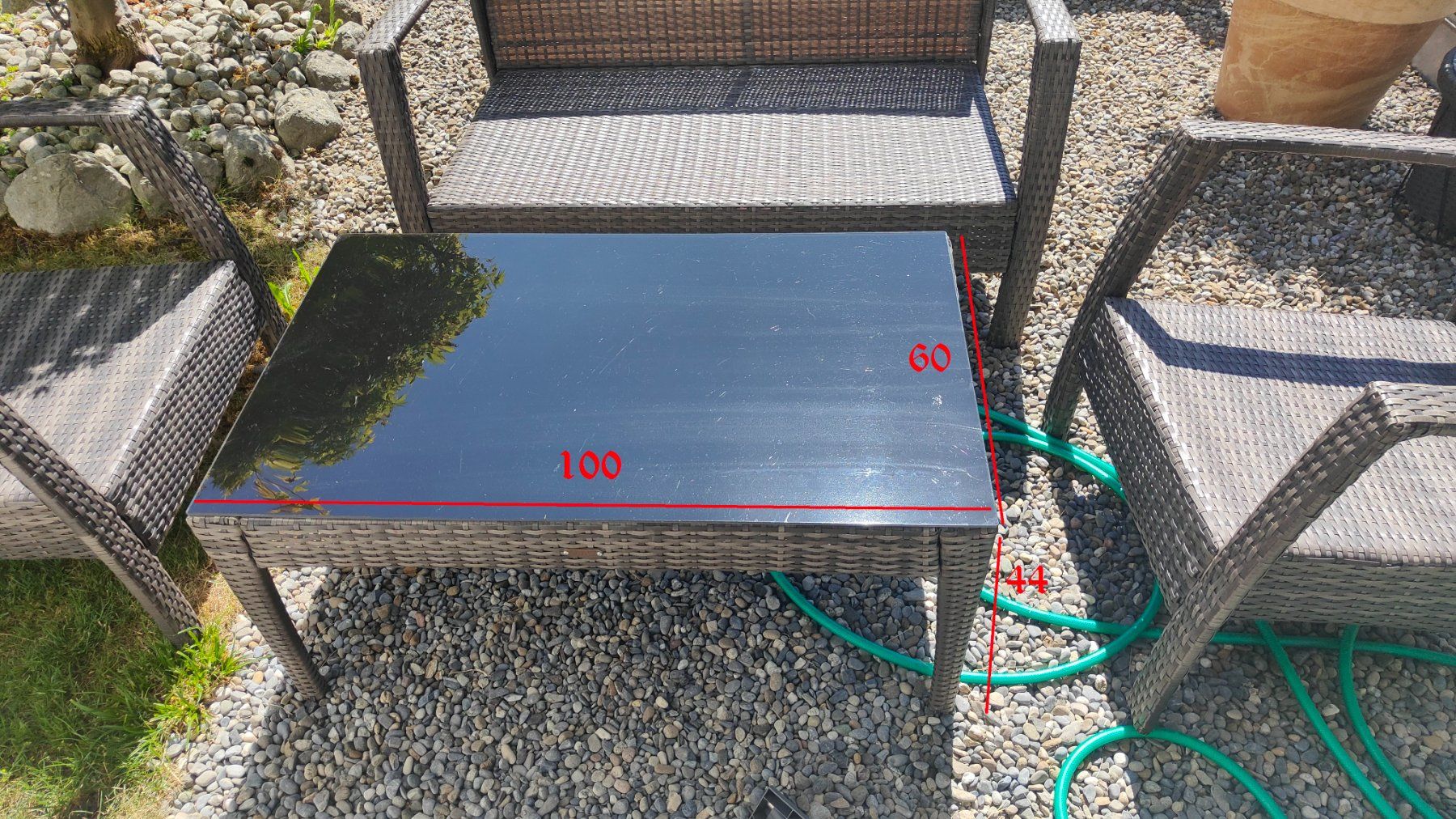 Set de table et chaises: Garten / Balkon set 4-teilig Rattan – D'occasion à Seewen SZ par trile80 1