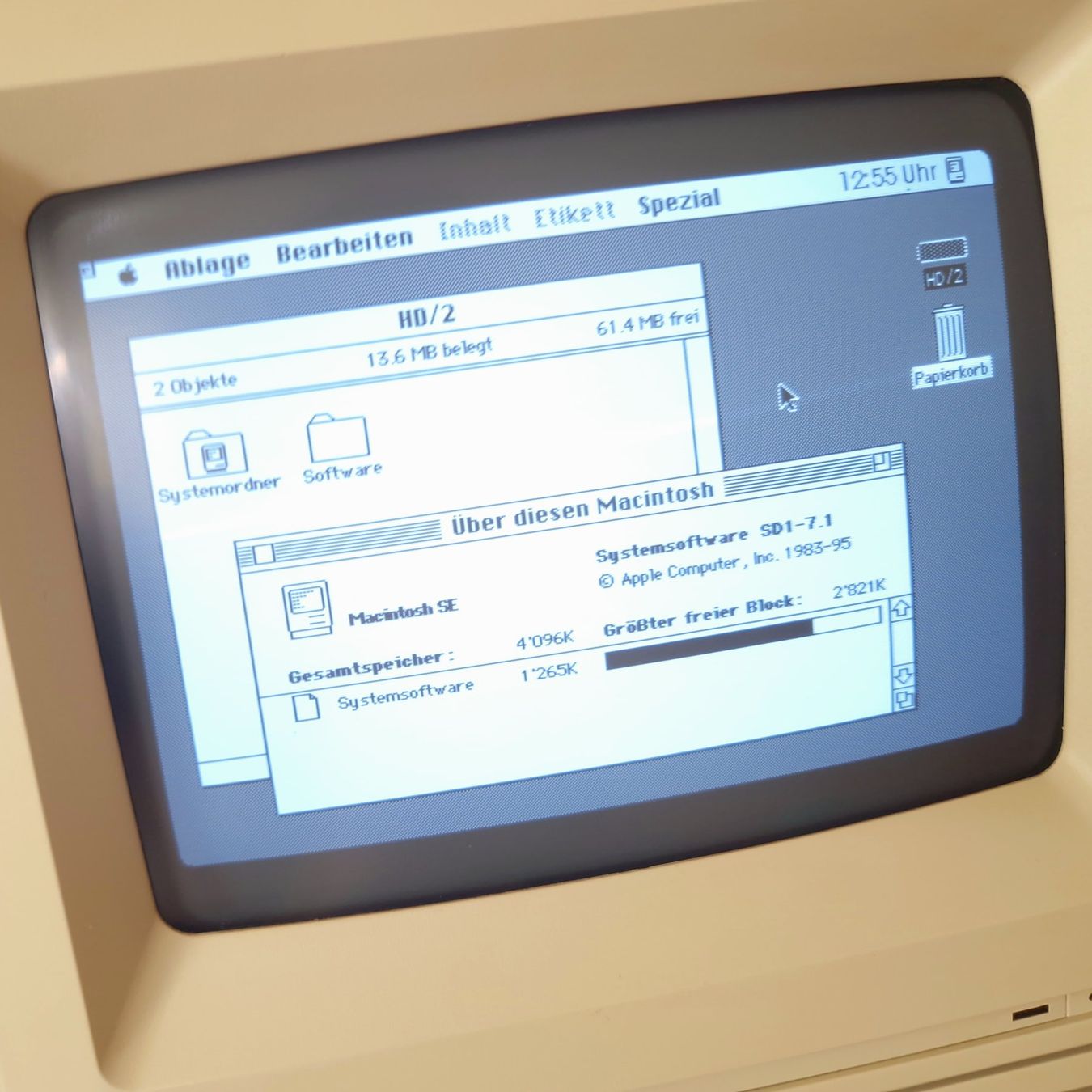 Apple PC: Apple Macintosh SE / 4MB RAM / 80MB HDD / läuft perfekt – Usato da Uster venduto da -FPS- 1