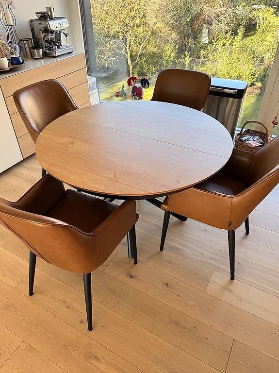 Tavoli: Table Ronde Pfister Extensible + 4 Chaises – Usato da Vandoeuvres venduto da phi_l57p
