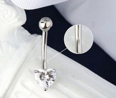 14K Solid Gold Heart Solitaire