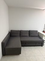 Ecksofa mit Schlaffunktion und Bettkasten dunkelgrau