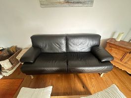 Ledersofa, 2 gleiche Sofas