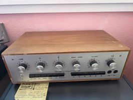Nostalgischer Verstärker Biennophone Lugano mit Din, läuft