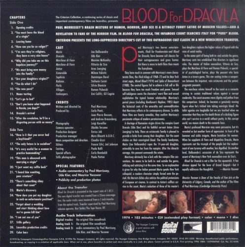 Alle DVDs: [Laserdisc] Blood for Dracula: Andy Warh – Gebraucht aus Rheinfelden von Burzelchen 1