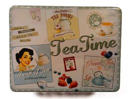 Tea Time / Tee Blechdose mit 6 Abteilungen ab Fr. 6.-