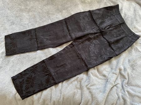 NAFNAF Pantalon léger noir à motifs tropicaux, taille 36