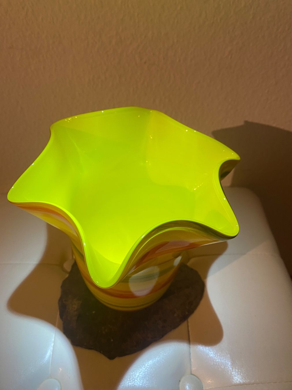 Murano Vasi & Recipienti: Murano Fazzoletto Glasvase mit Goldelementen – Usato da Männedorf venduto da Maru83 2