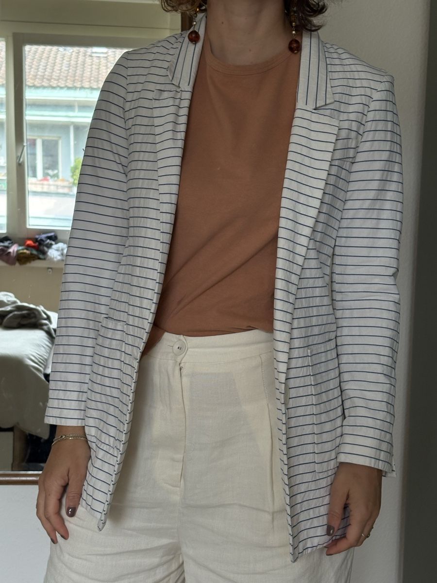 Giacche: Striped Summer Blazer - Stylish and Lightweight Jacket – Usato da Zürich venduto da Marianavalente