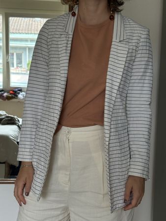 Striped Summer Blazer - Stylish and Lightweight Jacket