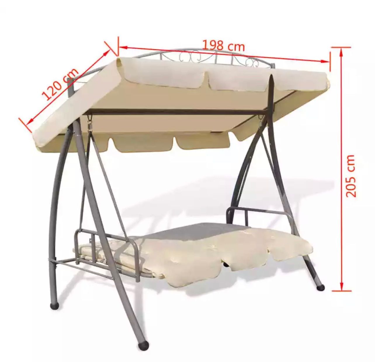 Altre altalene da giardino: Hollywoodschaukel bettfunktion – Nuovo e nell'imballaggio originale da Amriswil venduto da JaJa-Express 6