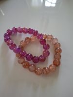 2 bracelets en perles de verre 