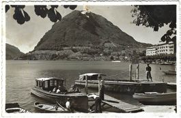 AK Lugano mit Monte S. Salvatore, 1939
