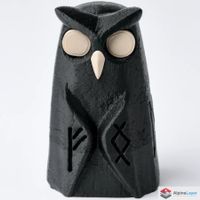 Mystic Owl Sculpture – Modern Nature-Inspired Art - 3D Print