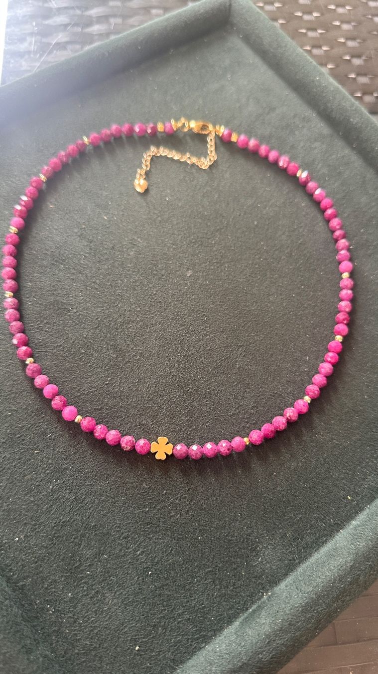 Catenine: Choker mit natürlichen Rubin Edelsteinen – Nuovo e nell'imballaggio originale da Kriens venduto da Hortensie6 3