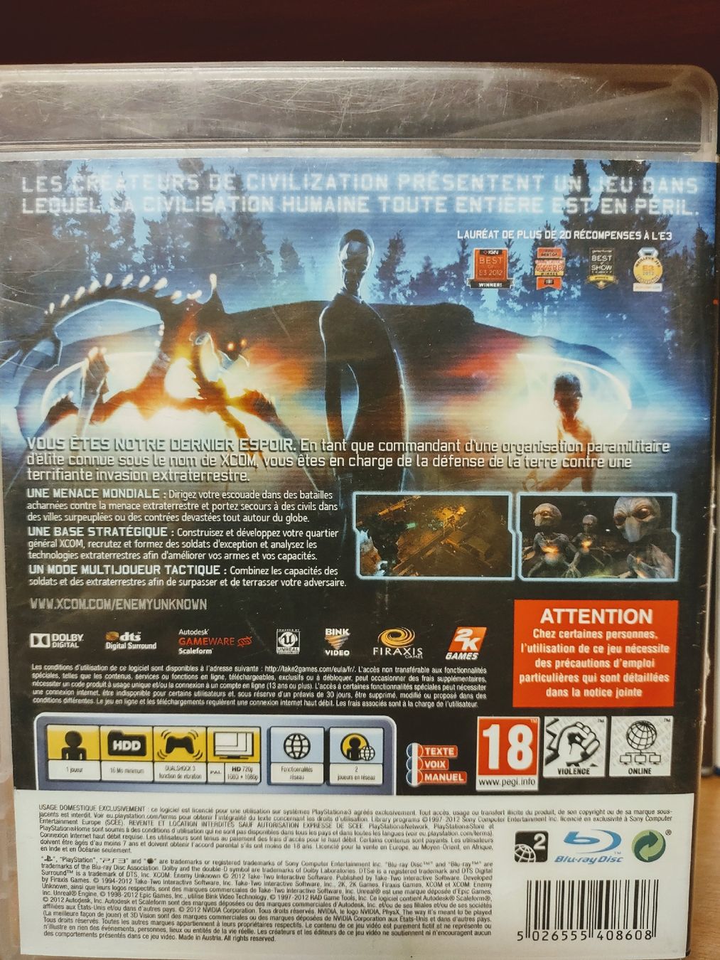 Sony Spiele: Jeu PS3 XCOM: Enemy Unknown - Combattez l'invasion ! – Gebraucht aus fribourg von GameSpot 1