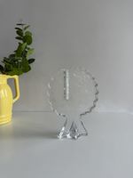 Vintage 1970s Ice Glass Tree Vase - Mid Century soliflore