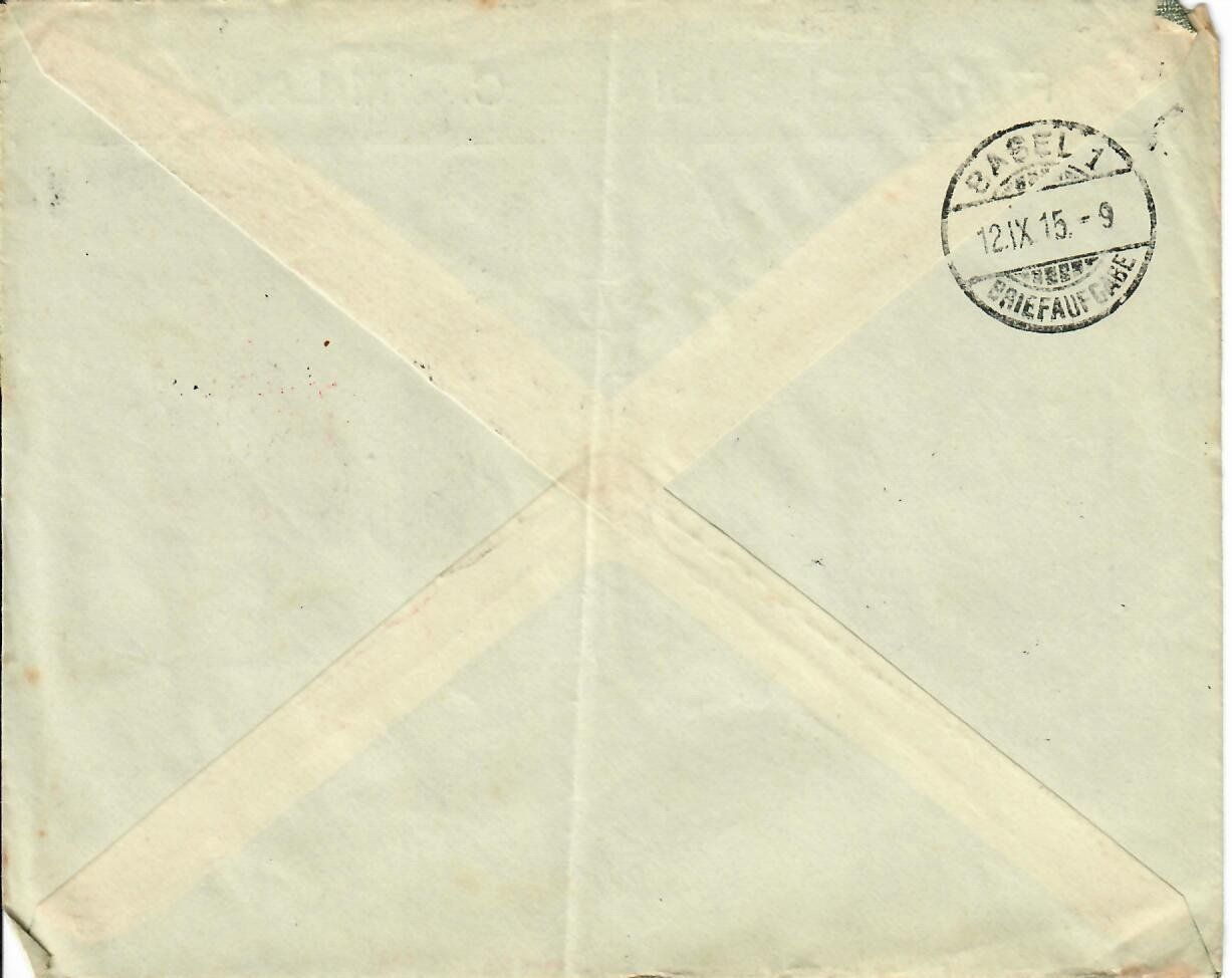 Tous les timbres: Brief, Milano - Basel 1915 – D'occasion à Hochdorf par Ziegel-16 1