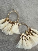 Schmuck Ohrringe Fransen Creolen Goldfarben Sommer MustHave