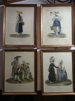4 antike Trachten Bilder Schweiz - Berne Lucerne Schwiz
