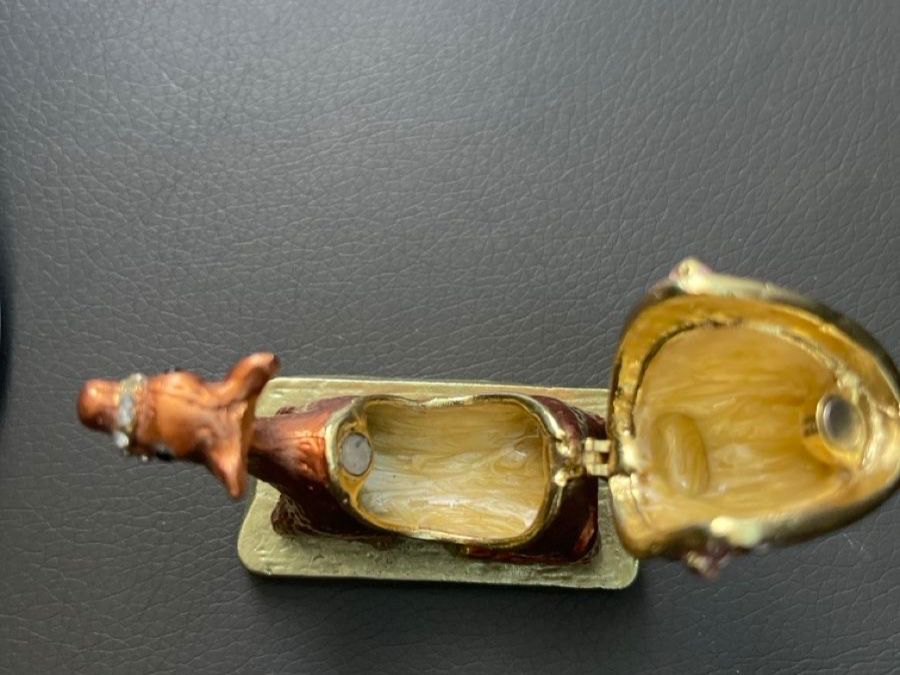 Statuette: Dekorative Kamel-Figur mit Schmucksteinen, Goldfarben – Usato da Zürich venduto da Belisimo 1