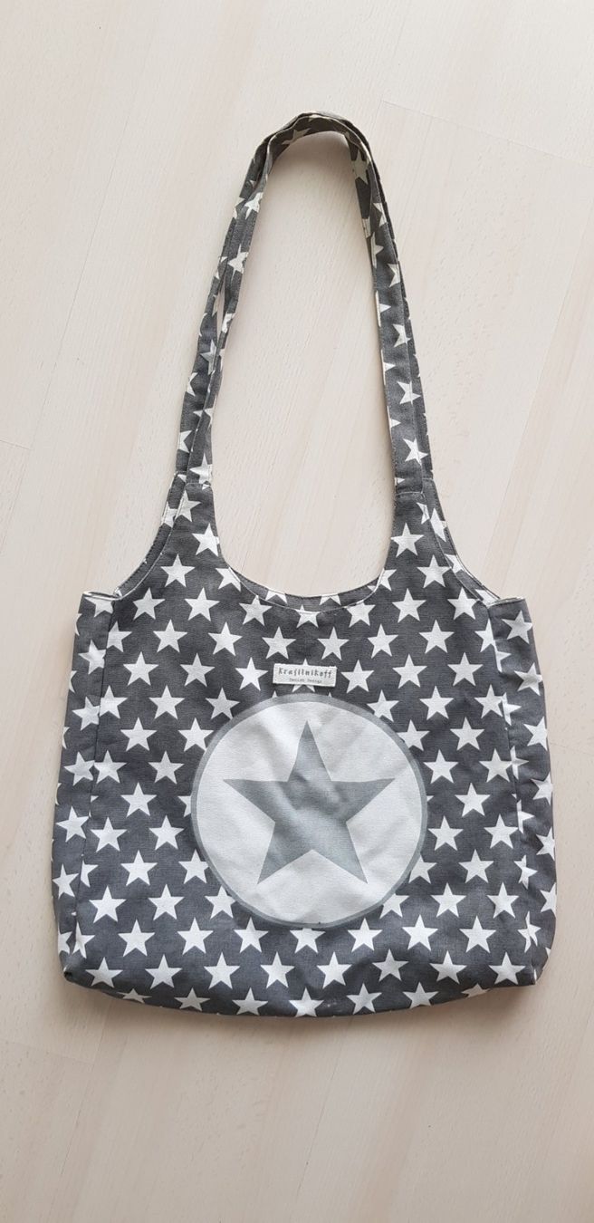 Borse da donna: Tasche, dunkelgrau mit Sternen - Krasilnikoff – Usato da Walterswil SO venduto da Jerry_maus