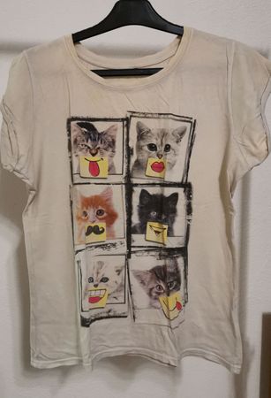 Lustiges Katzent-Shirt Grösse M